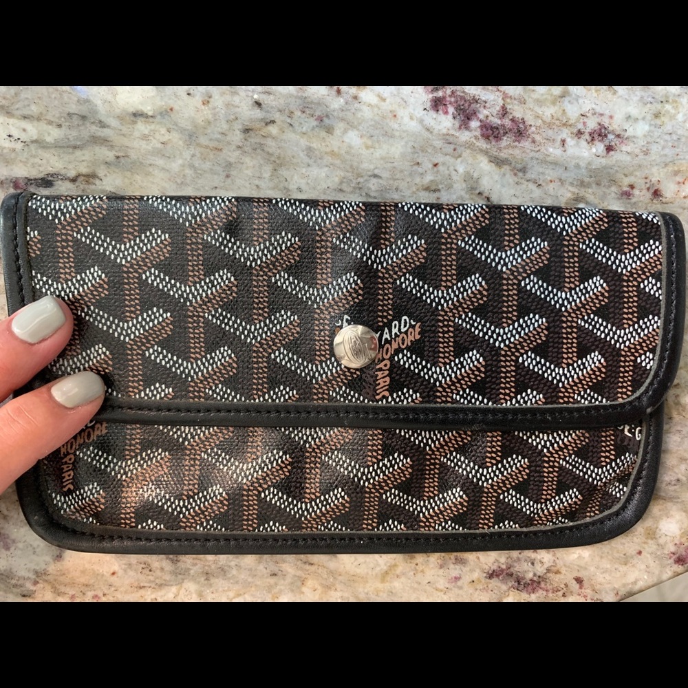 Authentic Goyard Black St Louis Pouch